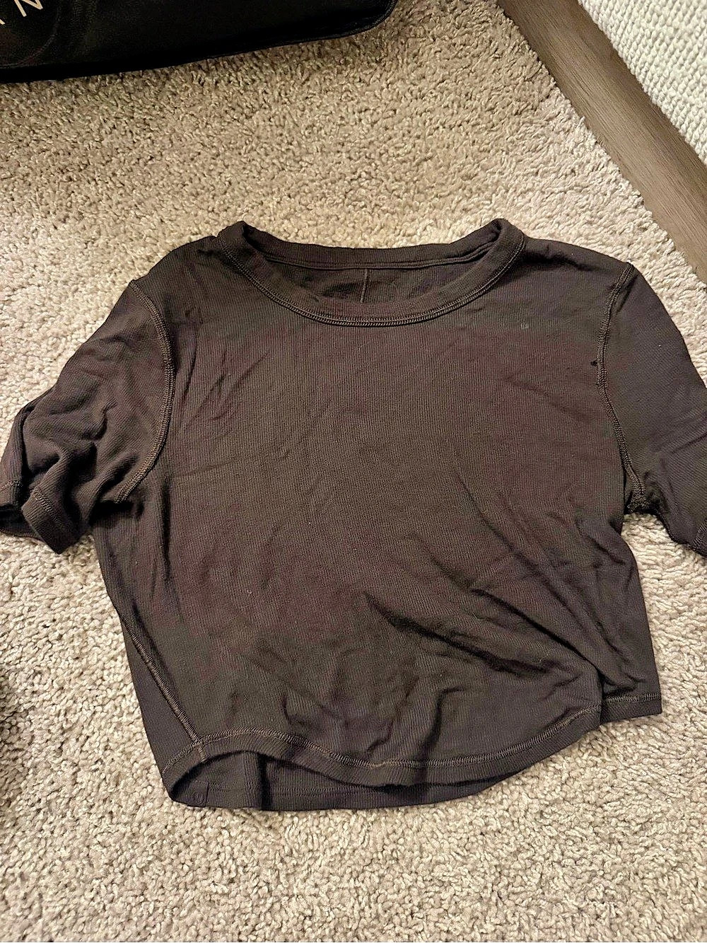Lululemon Wundermost Ultra-Soft Nulu Crewneck Cropped T-Shirt Wundermost Nulu